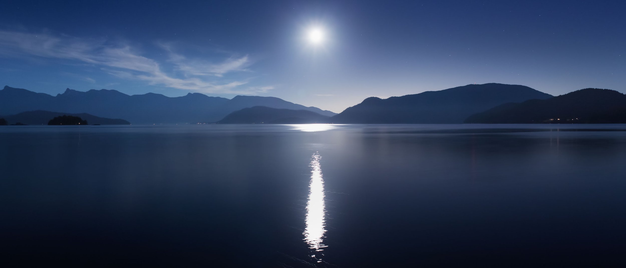 Full Moon over Howe Sound by Mark Benson